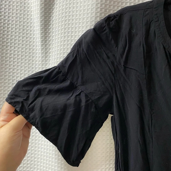 LOFT Tiered Split Neck Swing Dress - Picture 5 of 5